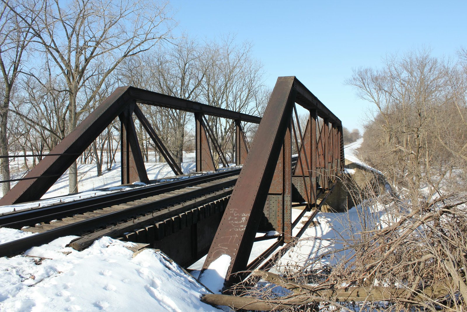 Looking west